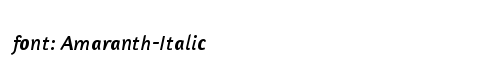 Amaranth-Italic Preview