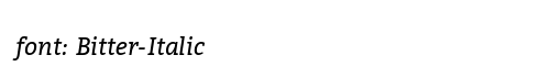 Bitter-Italic Preview