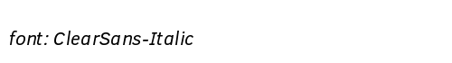 ClearSans-Italic Preview