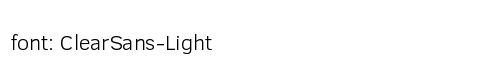 ClearSans-Light Preview