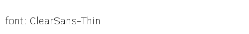 ClearSans-Thin Preview