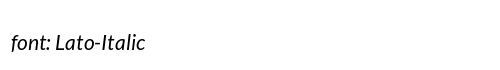 Lato-Italic Preview
